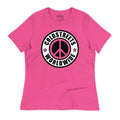 Pink T-shirt featuring Coldstreet Worldwide peace sign logo in ring-spun combed cotton