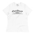 White t-shirt with Cold Streets Indiana text, made of pre-shrunk ring-spun combed cotton