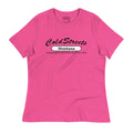 Pink t-shirt with Cold Streets Montana text in ring-spun combed cotton fabric