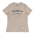 Beige pre-shrunk ring-spun combed cotton t-shirt with Cold Streets Washington text